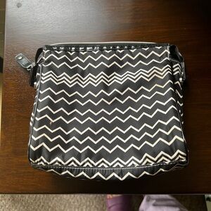 Missoni black and white zig zag makeup bag